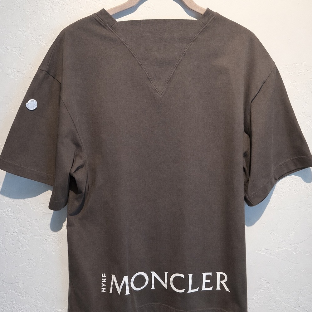 Moncler Deep Brown Logo Tee